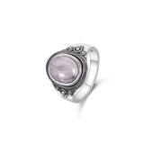 Bague Argent et Quartz Rose