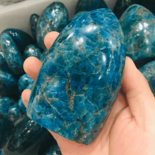 5 Apatites Bleues Brutes D'Afrique – 5,42 Carats, Naturelles, Non Traitées, Lot Rare