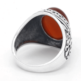 Bague Argent Jaspe Rouge