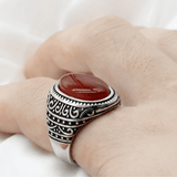 Bague Jaspe Rouge (Argent)
