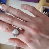 Bague Argent Quartz Rose "Amour"
