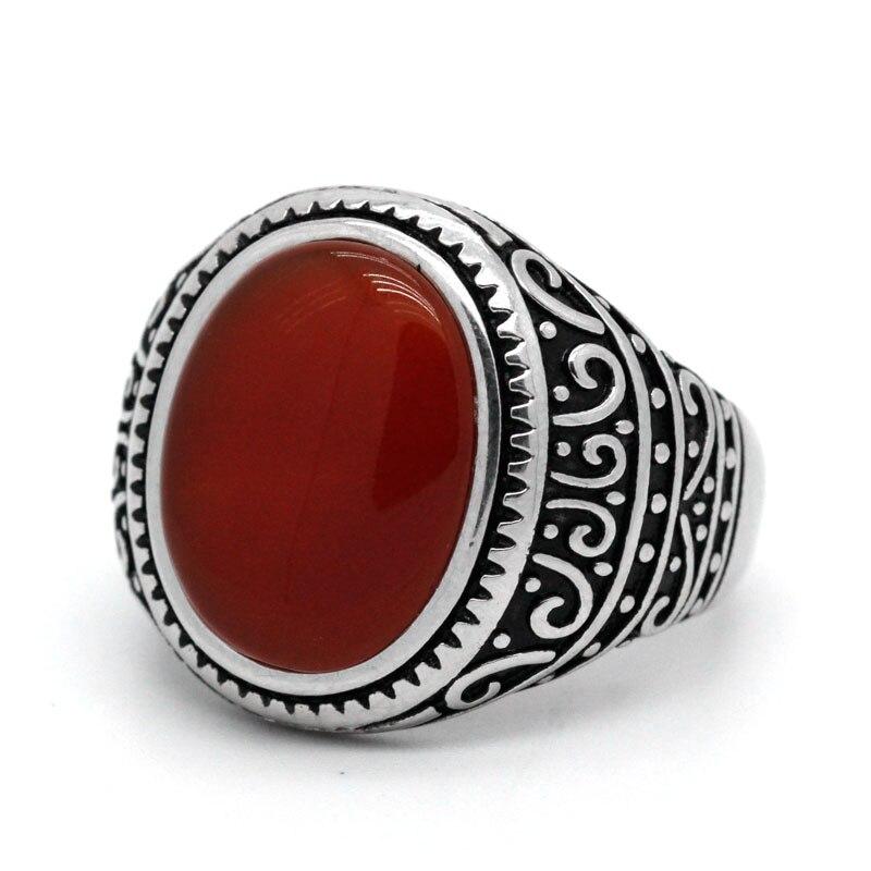 Bague En Jaspe Rouge D'Inde Réglable - Anneau Lithothérapie, Métal Anallergique
