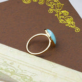 Bague Amazonite & Acier Inoxydable