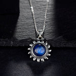 Collier Lapis Lazuli "Soleil Bleu" (Argent)